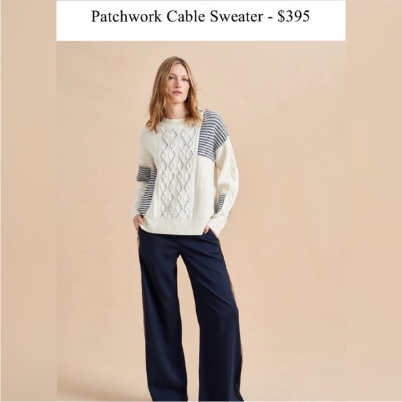 Patchwork Cable Sweater in XS - Picture 2 of 7